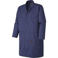 512 Shop Coat, Poly-Cotton, Small, Navy Blue Les Distributions ICE