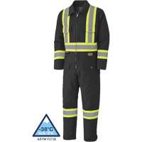 5539BKA Combinaison en toile de coton matelass&eacute;e, Petit, Noir Les Distributions ICE