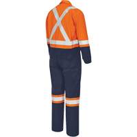 7702BB FR-Tech&reg; 2-Tone Safety Coverall, Size 36, Navy Blue/Orange, 10 cal/cm² Les Distributions ICE