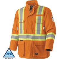 5533 Manteau de s&eacute;curit&eacute; ignifuge, Petit, Orange haute visibilit&eacute;, 58 cal/cm² Les Distributions ICE