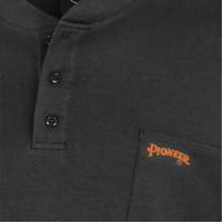 332 Chandail Henley en tricot interlock ignifuge, Petit, Noir Les Distributions ICE