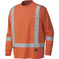 339SFA Chemise de s&eacute;curit&eacute; &agrave; manches longues ignifuge, Petit, Orange haute visibilit&eacute; Les Distributions ICE