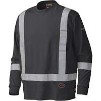 340SFA Chemise de s&eacute;curit&eacute; &agrave; manches longues ignifuge, Petit, Noir Les Distributions ICE