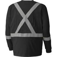 340SFA Chemise de s&eacute;curit&eacute; &agrave; manches longues ignifuge, Petit, Noir Les Distributions ICE