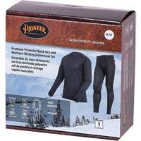 D2200A Ensemble de sous-v&ecirc;tements &agrave; s&eacute;chage rapide et &eacute;vacuation de l'humidit&eacute; de premi&egrave;re qualit&eacute;, Hommes, T-petit, Noir Les Distributions ICE