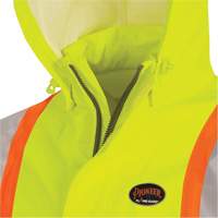 5881 FR/Arc-Rated Waterproof Rain Jacket, X-Small, High Visibility Yellow, 10 cal/cm² Les Distributions ICE