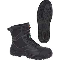 1050 Black Composite Safety Work Boots, Leather, Size 14, Impermeable Les Distributions ICE