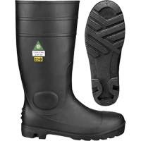 1022 Bottes de s&eacute;curit&eacute;, PVC, Embout Acier, Pointure 10, Semelle R&eacute;sistant aux perforations Les Distributions ICE