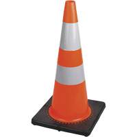 183 Premium Flexible Safety Cone, 28", Orange, 4" & 6" Reflective Collar(s) Les Distributions ICE