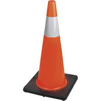 183N Premium Flexible Safety Cone, 28", Orange, 4" Reflective Collar(s) Les Distributions ICE
