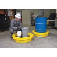 Ultra-Drum Tray avec grille, 32" lo x 32" la x 8,1" h, Cap. de d&eacute;versement 21,1 gal. US Les Distributions ICE