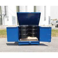 Ultra-Hard Top S4 Steel Spill Pallet, 61" L x 54.4" W x 52" H, 4700 lbs. Load Capacity Les Distributions ICE