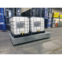 Steel Ultra-Twin IBC Spill Pallet&reg;, 370 US gal. Spill Capacity, 103.8" x 26.8" x 51.1" Les Distributions ICE