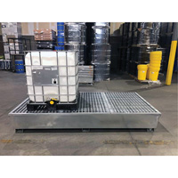 Steel Ultra-Twin IBC Spill Pallet&reg;, 370 US gal. Spill Capacity, 103.8" x 26.8" x 51.1" Les Distributions ICE