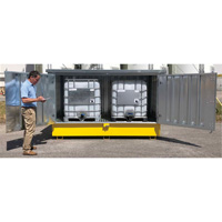 Steel Ultra-Twin IBC Hard Top, 123.4" L x 73.4" W x 66.4" H, 12250 lbs. Load Capacity Les Distributions ICE