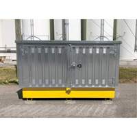 Steel Ultra-Twin IBC Hard Top, 123.4" L x 73.4" W x 66.4" H, 12250 lbs. Load Capacity Les Distributions ICE