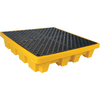 Ultra-Spill Pallet emboitable, 4 barils, Capacit&eacute; de d&eacute;versement 66 gal. US, 51" x 51" x 10" Les Distributions ICE