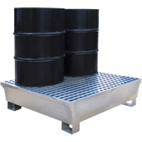 2-Drum Steel Ultra-Spill Pallet&reg;, 68 US gal. Spill Capacity, 47.2" x 31.4" x 17.4" Les Distributions ICE