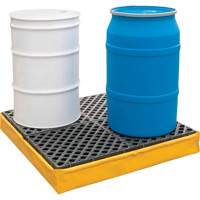 Ultra-Spill Pallet flexible, 4 barils, Capacit&eacute; de d&eacute;versement 66 gal. US, 48" x 48" x 7" Les Distributions ICE