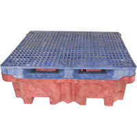 Ultra-Spill King palette de d&eacute;versement &agrave; pont plat, 4 barils, Capacit&eacute; de d&eacute;versement 85 gal. US, 51" x 51" x 17,5" Les Distributions ICE