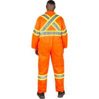 Combinaison de s&eacute;curit&eacute; non doubl&eacute;e, Petit, Orange haute visibilit&eacute; Les Distributions ICE