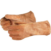 Gants de soudage bruns de luxe Endura 505BS, Cuir de vache refendu, Taille Grand Les Distributions ICE