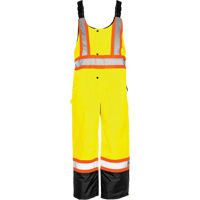 TO1 Winter Traffic Overalls, Polyester, Small, Black/High Visibility Lime-Yellow Les Distributions ICE