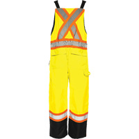 TO1 Winter Traffic Overalls, Polyester, Small, Black/High Visibility Lime-Yellow Les Distributions ICE