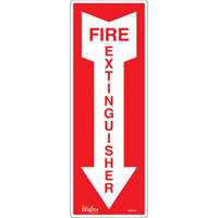 Enseigne Fire Extinguisher, 5" x 14", Vinyle, Anglais avec pictogramme Les Distributions ICE
