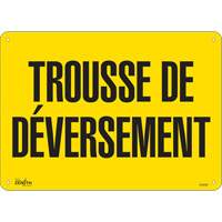 Enseigne  Trousse de d&eacute;versement , 10" x 14", Plastique, Français Les Distributions ICE