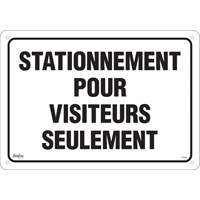 Enseigne  Stationnement pour visiteurs , 14" x 20", Aluminium, Français Les Distributions ICE