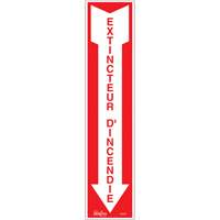 Enseigne  Extincteur d'incendie , 4" x 18", Vinyle, Français avec pictogramme Les Distributions ICE