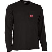 Gridiron Long-Sleeved Pocket-T-Shirt, Men's, Small, Black Les Distributions ICE