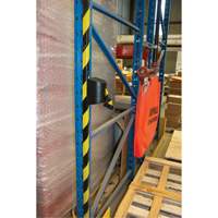 Magnetic Wall Mount Barrier with Magnetic Tape, Plastic, Magnetic Mount, 15', Black and Yellow Tape Les Distributions ICE