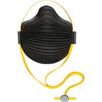 Masques jetables AirWave s&eacute;rie M noirs avec SmartStrap et embout int&eacute;grale en mousse, N95, Certifi&eacute; NIOSH, Moyen/grand Les Distributions ICE