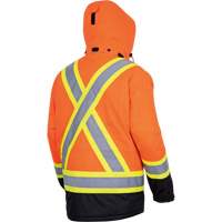 5407 Waterproof Insulated Heated Safety Jacket, Men's, Small, High-Visibility Orange Les Distributions ICE