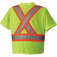 6989 Chandail pour la circulation en micromaille, T-petit, Jaune lime haute visibilit&eacute; Les Distributions ICE