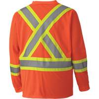 6984 Chandail de s&eacute;curit&eacute; &agrave; manches longues pour circulation en micromaille, Petit, Orange haute visibilit&eacute; Les Distributions ICE