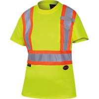 6949 T-shirt de s&eacute;curit&eacute; en il-de-perdrix pour femme, Polyester, T-petit, Jaune lime haute visibilit&eacute; Les Distributions ICE