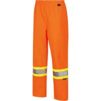 5627W Pantalon &agrave; bavette imperm&eacute;able pour femmes, Polyester/Polyur&eacute;thane, T-petit, Orange haute visibilit&eacute; Les Distributions ICE