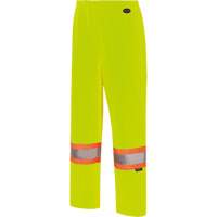 5629W Pantalon &agrave; bavette imperm&eacute;able pour femmes, Polyester/Polyur&eacute;thane, T-petit, Jaune lime haute visibilit&eacute; Les Distributions ICE