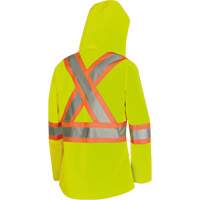 5628W Parka matelass&eacute; de s&eacute;curit&eacute; 300D The Rock, Polyester/Polyur&eacute;thane, Jaune lime haute visibilit&eacute;, T-petit Les Distributions ICE