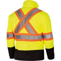 5771 Manteau de s&eacute;curit&eacute; imperm&eacute;able r&eacute;versible, Polyester/Polyur&eacute;thane, Jaune lime haute visibilit&eacute;, Petit Les Distributions ICE