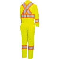 5999AW Combinaison de s&eacute;curit&eacute; routi&egrave;re haute visibilit&eacute; pour femmes, T-petit, Jaune lime haute visibilit&eacute; Les Distributions ICE