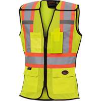 489 Veste de s&eacute;curit&eacute; d&eacute;tachable haute visibilit&eacute;, Jaune lime haute visibilit&eacute;, T-petit, Polyester Les Distributions ICE