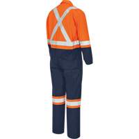 7702BBT Combine de s&eacute;curit&eacute; deux tons FR-Tech, Taille 40 (grand taille), Bleu marin/Orange, 10 cal/cm² Les Distributions ICE