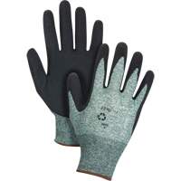 Eco-Friendly Crinkle Grip Coated Gloves, 7, Foam Latex Coating, 15 Gauge, Nylon/RPET Shell Les Distributions ICE