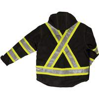 Manteau de s&eacute;curit&eacute; 4-en-1 en tissu ind&eacute;chirable, Polyester, Noir, T-petit Les Distributions ICE