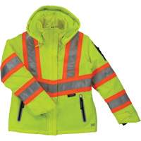Manteau de s&eacute;curit&eacute; isolant et extensible pour femmes, Polyester, Jaune lime haute visibilit&eacute;, T-petit Les Distributions ICE