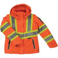 Manteau de s&eacute;curit&eacute; isolant et extensible pour femmes, Polyester, Orange haute visibilit&eacute;, T-petit Les Distributions ICE